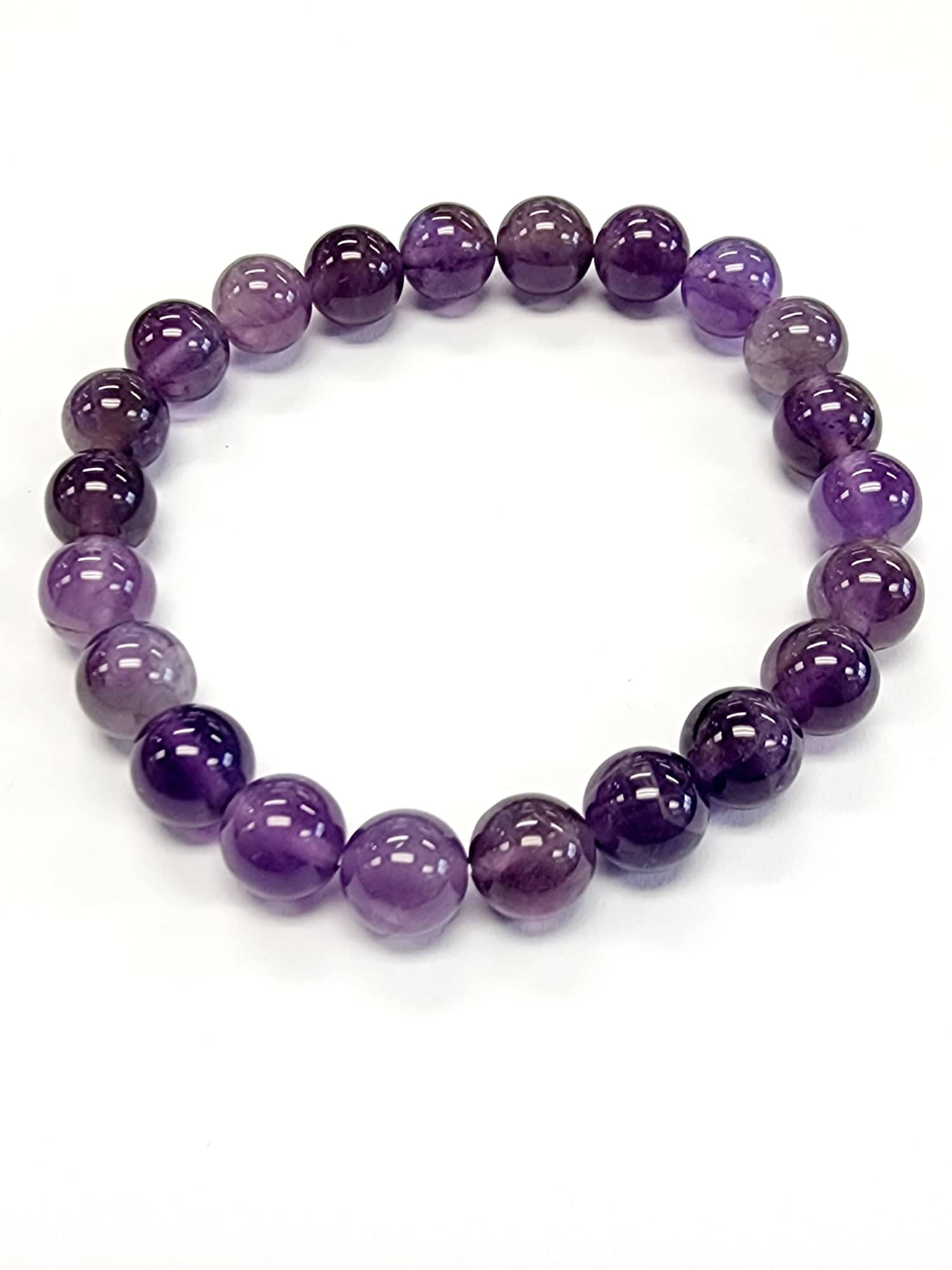 Amethyst Bead Bracelet – Healing Light Crystals