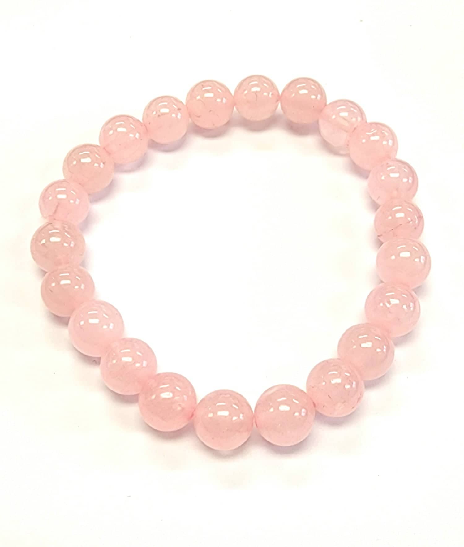 Rose Quartz Bead Bracelet – Healing Light Crystals
